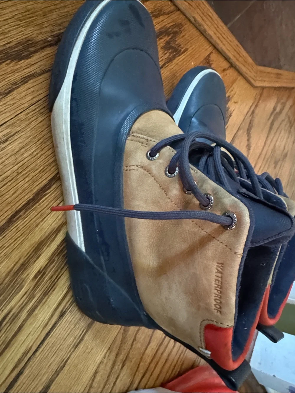 Sperry Navy, Tan and Red Men's Boat Shoes